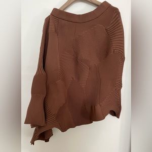 Issey Miyake Brown Textured Top
